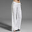 Women Fashion Low Waisted Comfy White Cotton Linen Straight Leg Sweatpants On Sale