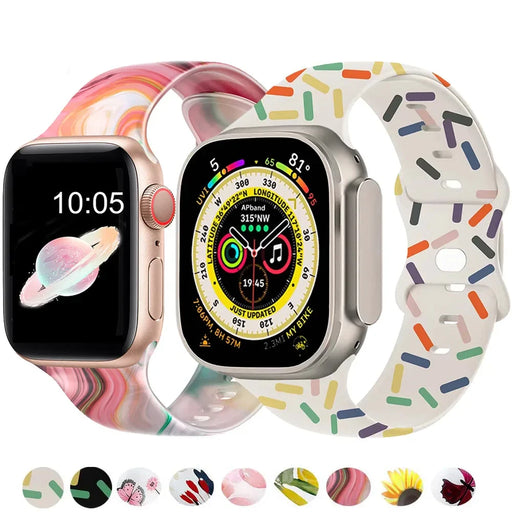 Graphic Prints Strap for Apple Watch Band 38mm/40mm/42mm/44mm/45mm/49mm On Sale