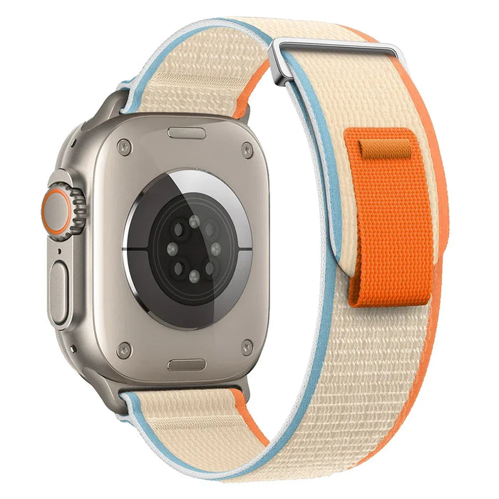 Khaki Orange Trail Loop Watch Straps Collection For Apple Watch Series On Sale