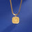 12 Constellation Zodiac Square Medallion Pendant Snake Chain Necklaces On Sale