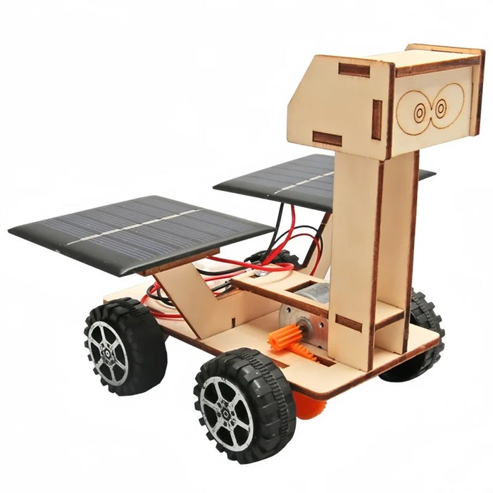 Solar Energy Racing Car DIY Robot Vehicle 3D Wooden Puzzle Kit On Sale