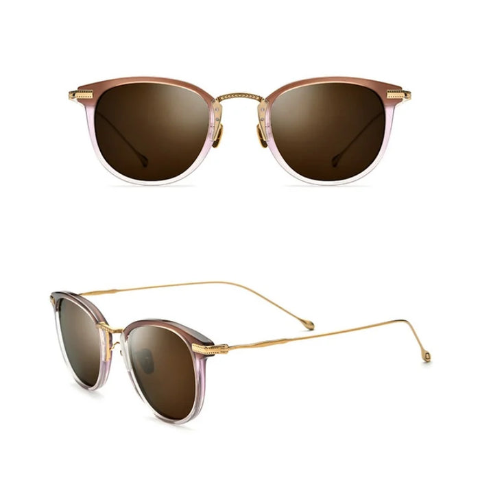 Ultralight Titanium Polarized Fashion Purple Frame Sunglasses For Women And Men On Sale