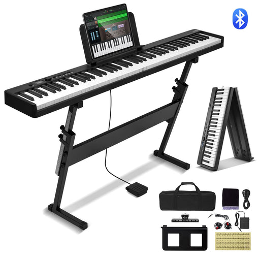 88 Keys Portable Folding Digital Piano Set With Sustain Pedal On Sale