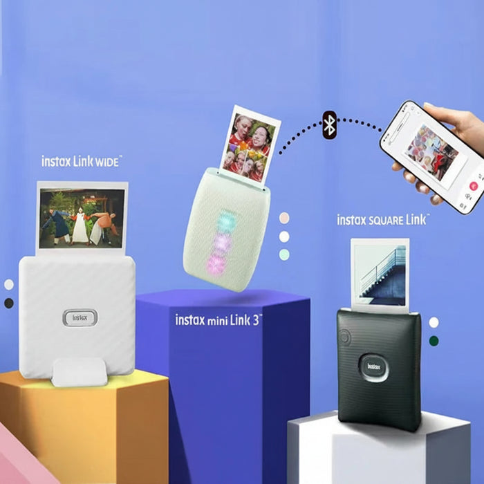 Fujifilm Instax Link WIDE/ Mini Link 3/ Link 2 Bluetooth Instant Photo Printer For Instax Mini Film – Portable Smartphone Printer (Multiple Colors) On Sale