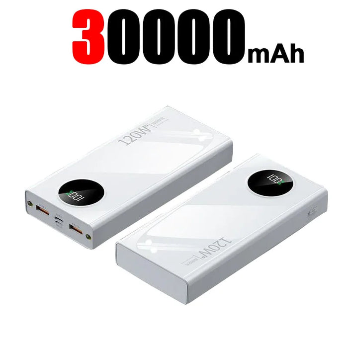 30000 mAh Mini Power Bank Fast Charging 120W Dual USB Ports For Mobile Smart Phones on Sale