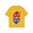 Yellow Unisex Heart Graphic 100% Cotton T-Shirt Casual Short Sleeve Crew Neck Tee For Everyday Wear On Sale