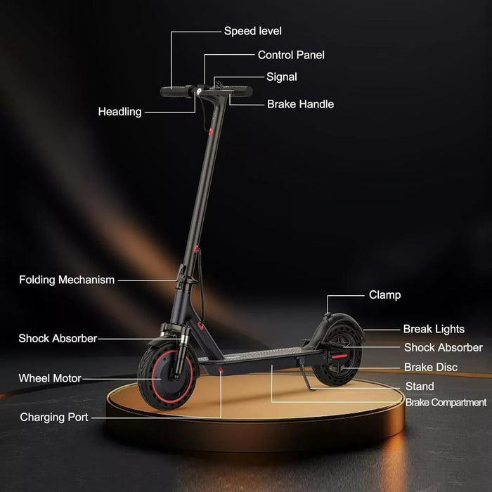 T-MAX Lightweight Foldable Long Range Electric Scooter 48V 10.5Ah 500W Motor with APP For Adults On Sale