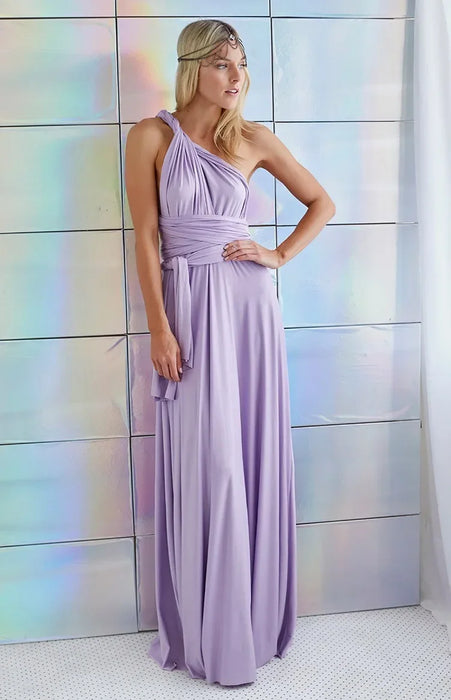 Light Purple Maxi Convertible Long Dress On Sale