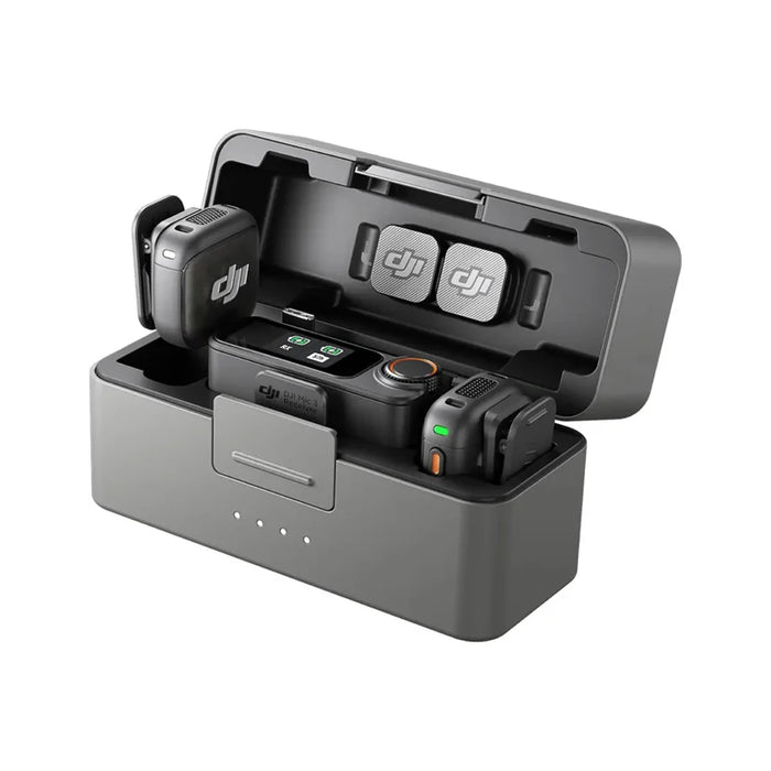 DJI Mic Mini 3 Wireless Microphone System with Dual Transmitters, Noise Reduction, 32-Bit Float Recording, 400m Transmission, and Optional Charging Case On Sale