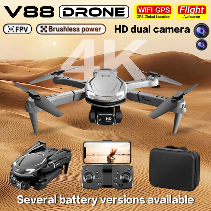 V88 Professional 5G Optical Flow 8K GPS Dual HD Camera Obstacle Avoidance Drone On Sale