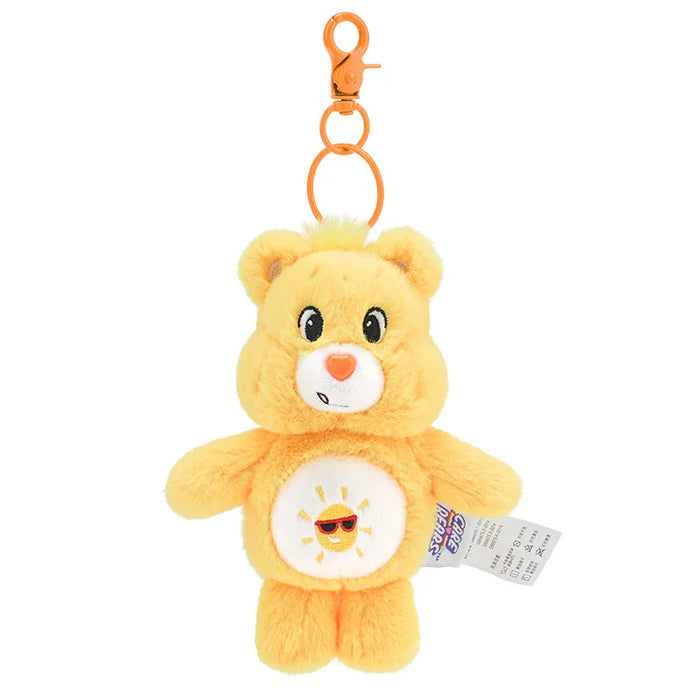 Classic Yellow Sun Care Bears Squeaky Plush Toys With Keychain On Sale