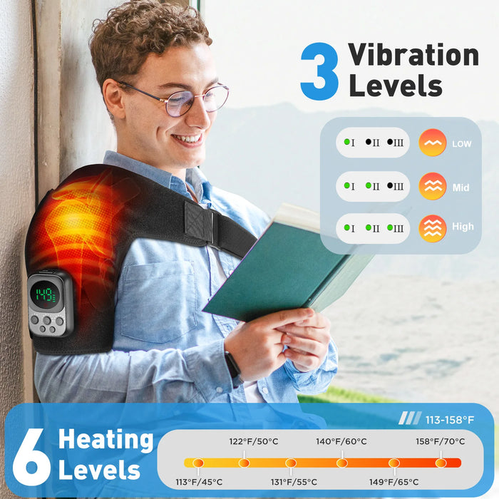 Shoulder Heating Pad Massager With Wireless Mobile Phone Control On Sale