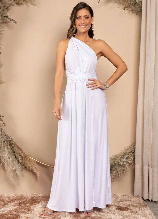 White Maxi Convertible Long Dress On Sale