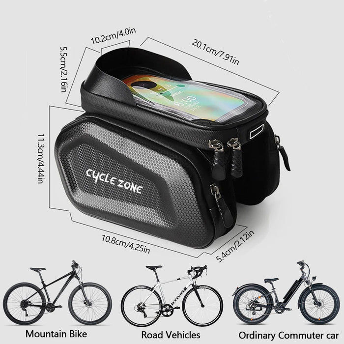 Bicycle Frame Touchscreen Phone Holder Front Saddle Storage Bag On Sale
