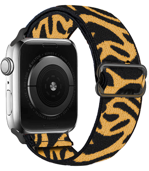 Zebra Yellow Scrunchie Watch Strap For Apple Watch Band Series 49mm, 45mm, 44mm, 42mm, 41mm, 40mm, 38mm On Sale