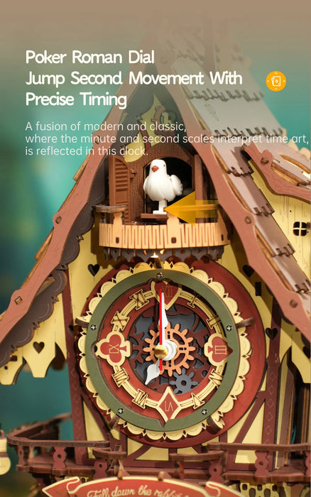 Cuckoo Clock DIY Mechanical 3D Wooden Puzzle Kit On Sale