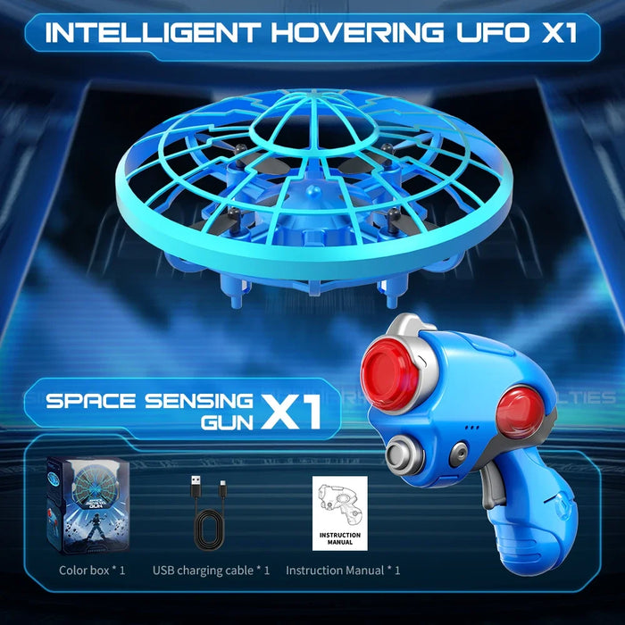 Mini Hand Gesture RC Drone with Obstacle Avoidance – Indoor Hover UFO Toy with USB Charging On Sale
