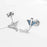 925 Sterling Silver Ocean Blue Devil Ray Stud Earrings On Sale