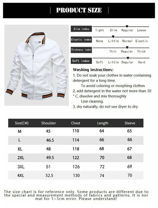 Size Chart For Unisex Varsity Jacket – Lightweight Retro Baseball Style Coat for Men and Women