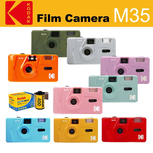 KODAK Vintage Retro M35 Reusable Film Camera Kodak UltraMax Film ( 1 Roll - 3 Roll ) Bundle On Sale