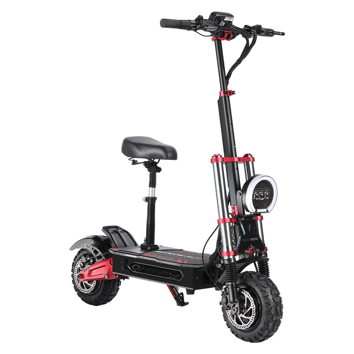 Foldable Off-road Tires Two-wheel Electric Scooter 6000W Motor 60V 38Ah With RGB Colour Lights, Shock Absorption and Smart App Control On Sale