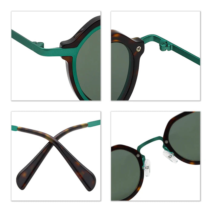 Retro Round UV400 Vintage Metal Punk Style Colored Lenses Sunglasses For Women And Men On Sale