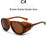 Brown Frame Chic Vintage Steampunk Goggle Style Oval Polarized Sunglasses On Sale