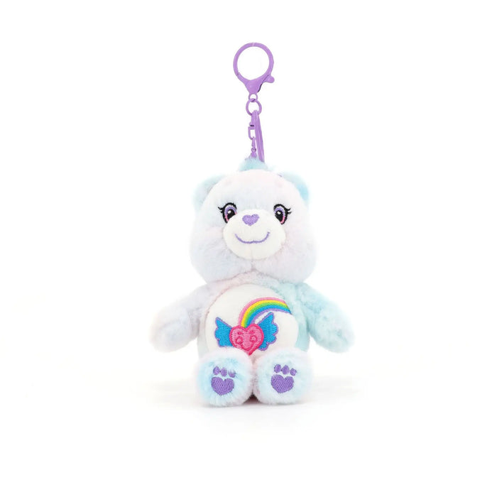 Classic Rainbow Heart Care Bears Squeaky Plush Toys With Keychain On Sale