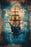 Pirate Ship Artwork - Vintage Marine Life Canvas Print Nautical Treasure Map Wall Decor Ocean Theme Poster On Sale