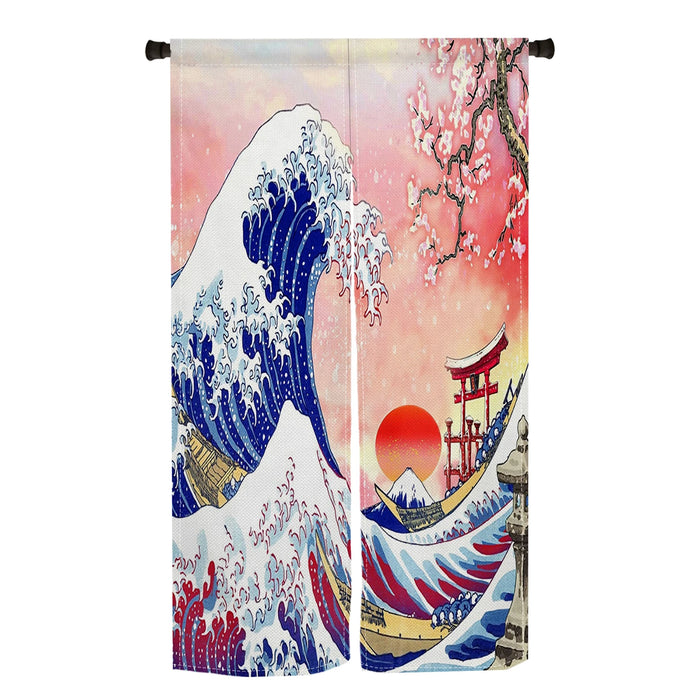 Japanese Linen Patterned Doorway Tapestry Noren On Sale