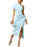 Sexy Sky Blue Asymmetric One Shoulder Cocktail Party Ruched Dress On Sale