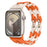 Starlight Orange Bike Chain Link Silicone Watch Band for Apple Watch Compatible Models 38mm - 49mm On Sale