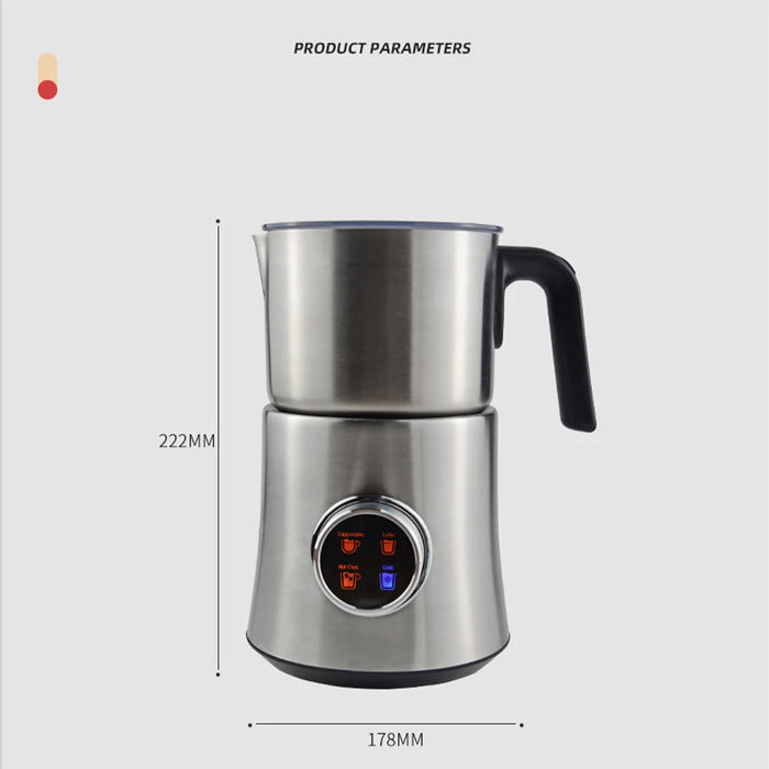 900 ML Detachable Stainless Steel Milk Jug Automatic Electric Cafe Milk Frother For Hot or Cold Latte, Coffee, or Chocolate On Sale