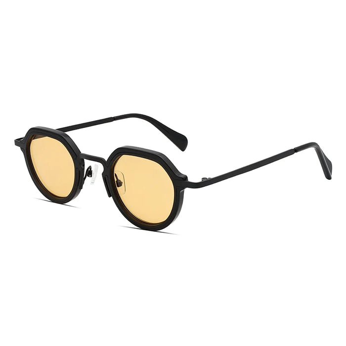 Retro Round UV400 Vintage Metal Punk Style Colored Lenses Sunglasses For Women And Men On Sale