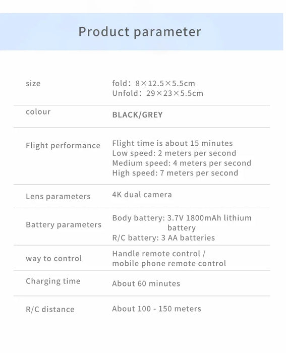 E99 Pro 4K 1080P Wide Angle HD Dual Camera GPS Drone
