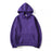 Super Comfy Purple Solid Color Pullover Hoodie Unisex Casual Streetwear Sweatshirt On Sale