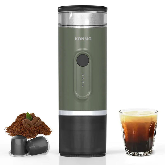 Automatic Heating Portable Green Coffee Maker – 2-in-1 Capsule Ground Coffee with 15-Bar Pressure On Sale