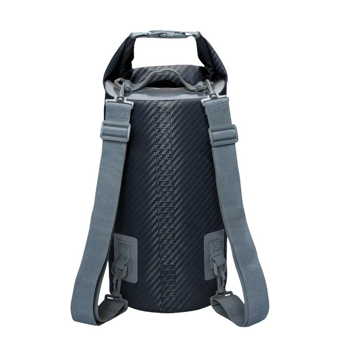 Blue Carbon Fiber Pattern Lightweight Waterproof Dry Bag Backpack For Outdoor Water Sports (5L–30L) On Sale