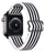 Stripe White Black Scrunchie Watch Strap For Apple Watch Band Series 49mm, 45mm, 44mm, 42mm, 41mm, 40mm, 38mm On Sale