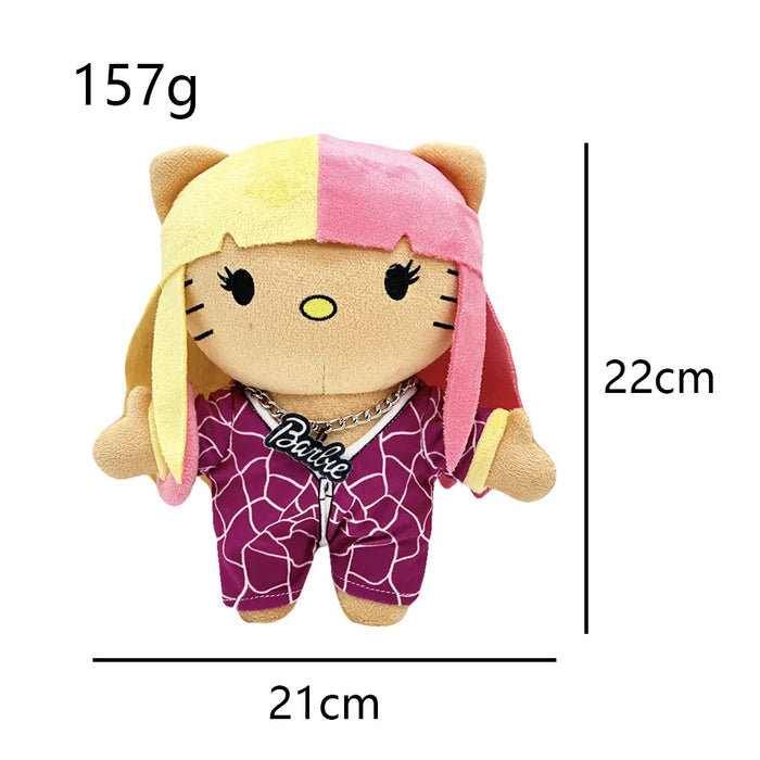 Hello Kitty Rapper Figure Icons Hiphop Fashion Fans Stuffed Soft Plush Toy Dolls Collection On Sale