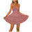 Pink Spaghetti Strap Backless Lace Bowtie Dresses On Sale