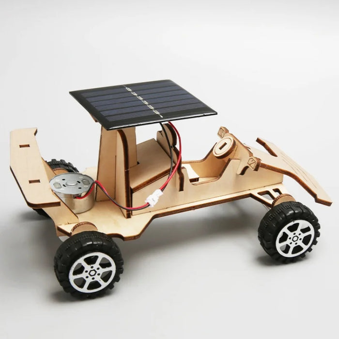 Solar Energy Racing Car DIY Robot Vehicle 3D Wooden Puzzle Kit On Sale