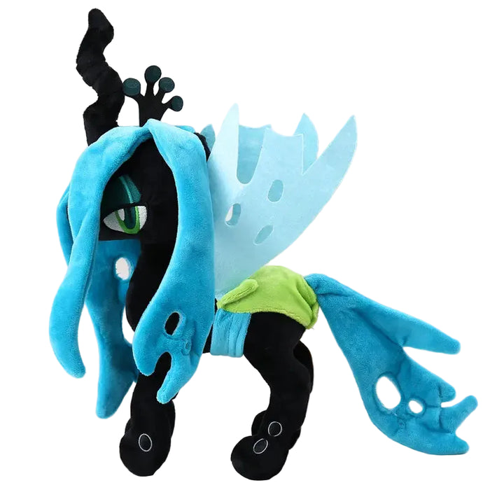 Adorable Blue Hair Black Unicorn Pony Plush Doll Anime Style Fantasy Character Plush Toy 28-33cm On Sale