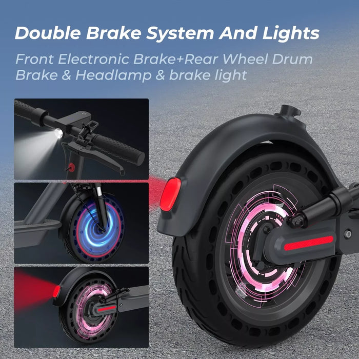 T-MAX Lightweight Foldable Long Range Electric Scooter 48V 10.5Ah 500W Motor with APP For Adults On Sale