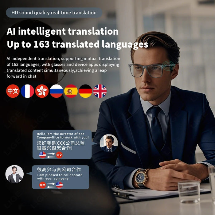 Smart AI Glasses Wireless Bluetooth Call Built-In Mic Speakers Sunglasses On Sale