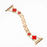 Rose Gold Red Cloverleaf Diamond Women Stainless Steel Apple Watch Bracelet For Ultra, 49mm, 46mm, 45mm, 44mm, 42mm, 41mm, 40mm, 38mm On Sale