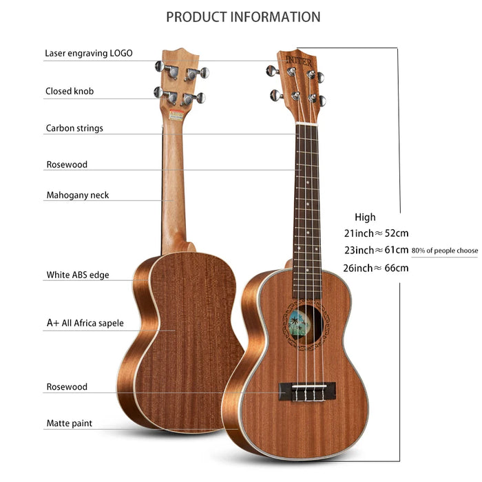 Product Information Of Sapele Ukulele