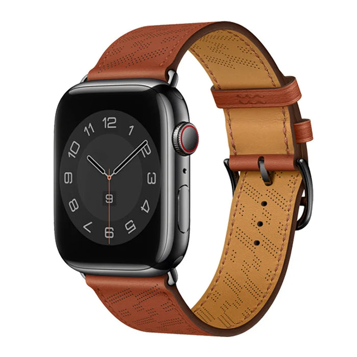 NEW-7 Cuivre (B) Genuine Leather Loop Apple Watch Band For iWatch Series On Sale