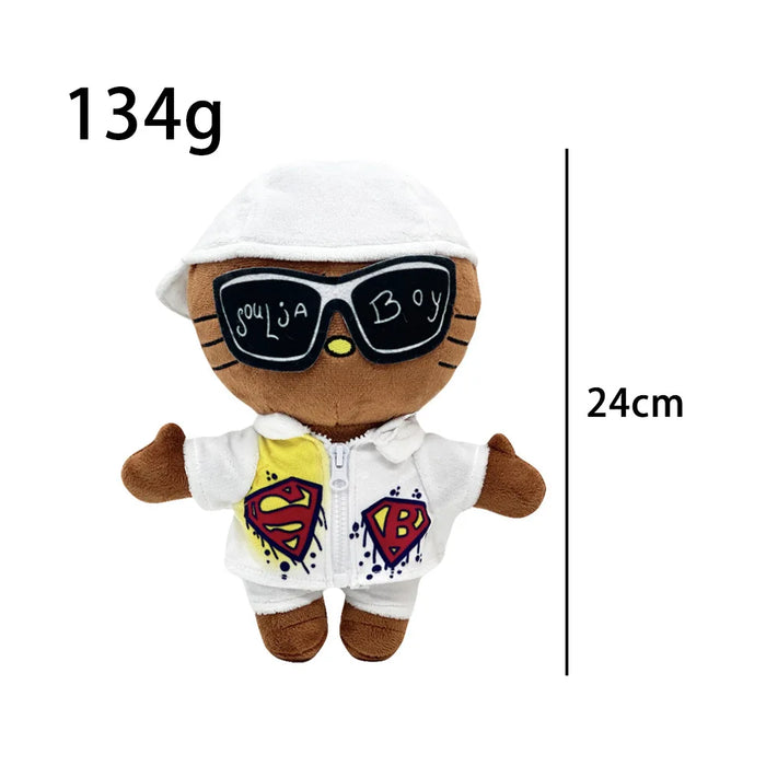 Hello Kitty Rapper Figure Icons Hiphop Fashion Fans Stuffed Soft Plush Toy Dolls Collection On Sale