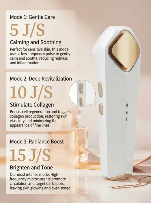 Handheld NIR Near Infrared LED Facial Skin Care Device 2-in-1 Light Therapy Beauty Tool for Skin Rejuvenation & Firming On Sale